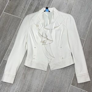 WHBM ruffled blazer